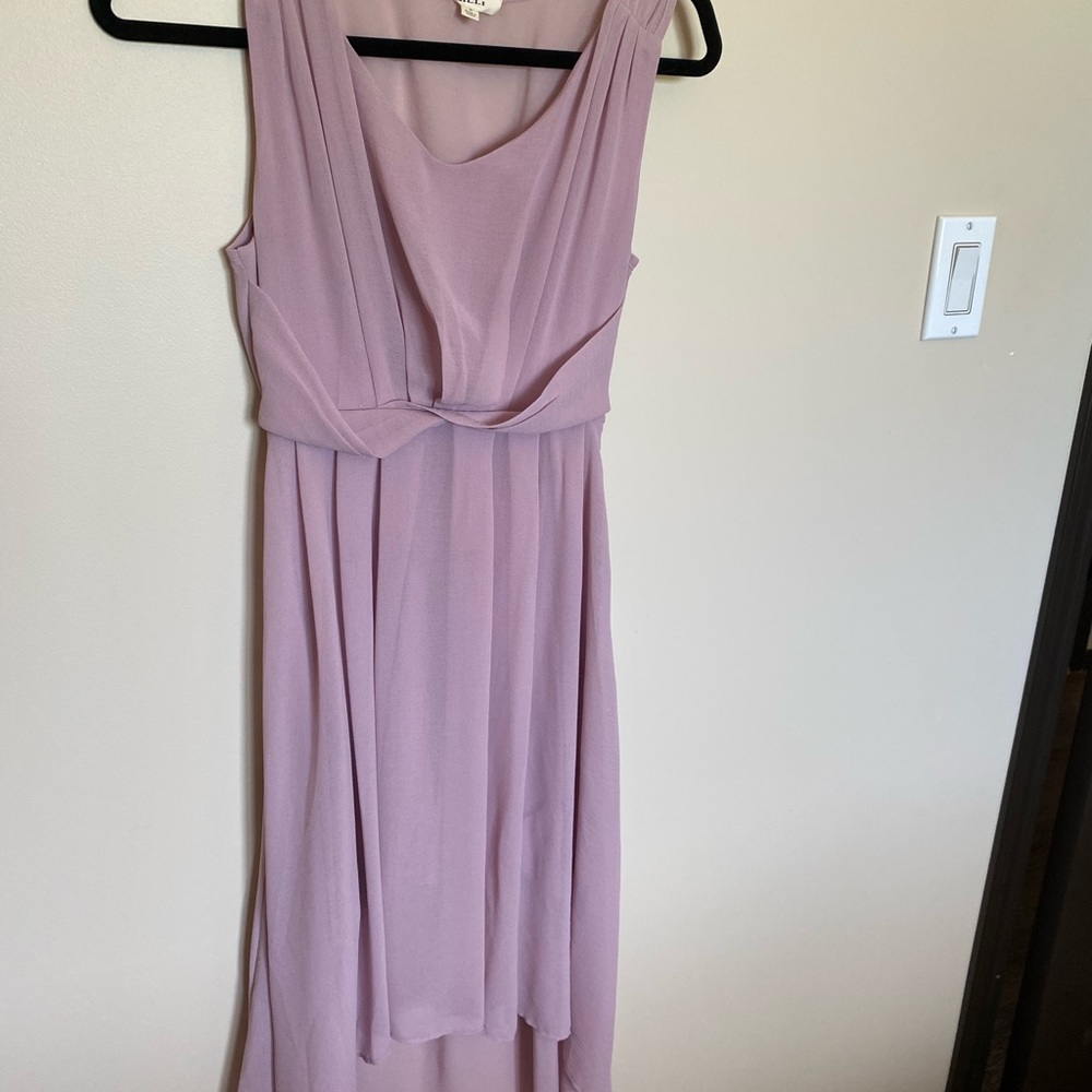 Lavender high-low dress